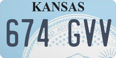 KS license plate 674GVV