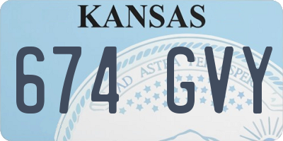 KS license plate 674GVY