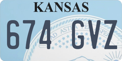 KS license plate 674GVZ