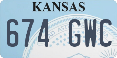 KS license plate 674GWC