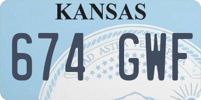 KS license plate 674GWF