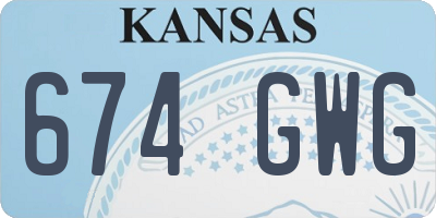 KS license plate 674GWG