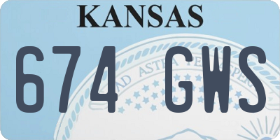 KS license plate 674GWS