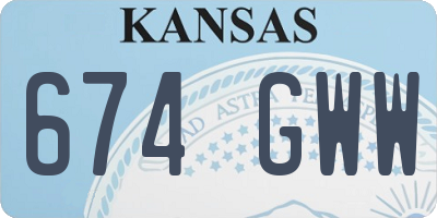 KS license plate 674GWW