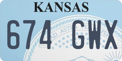 KS license plate 674GWX