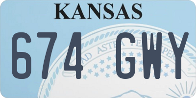 KS license plate 674GWY