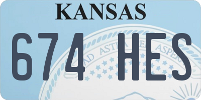 KS license plate 674HES