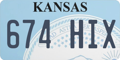 KS license plate 674HIX