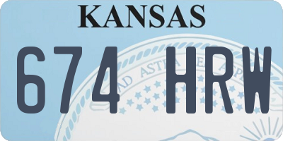 KS license plate 674HRW