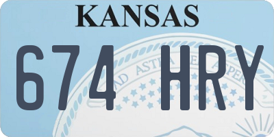 KS license plate 674HRY
