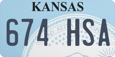 KS license plate 674HSA