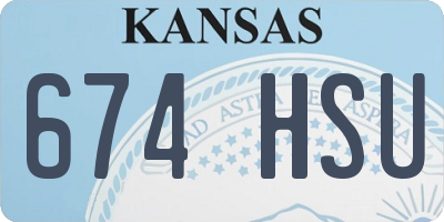 KS license plate 674HSU