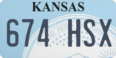 KS license plate 674HSX