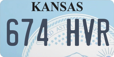 KS license plate 674HVR