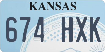 KS license plate 674HXK