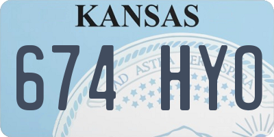 KS license plate 674HYO