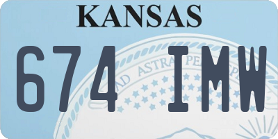 KS license plate 674IMW