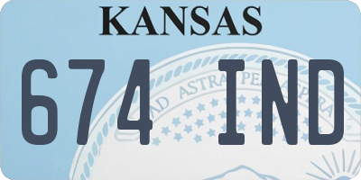 KS license plate 674IND