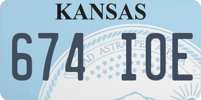 KS license plate 674IOE