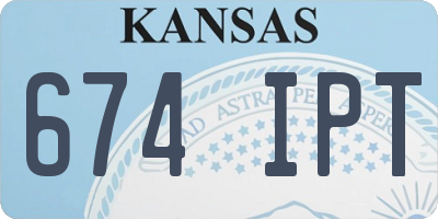 KS license plate 674IPT