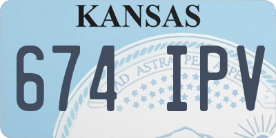 KS license plate 674IPV