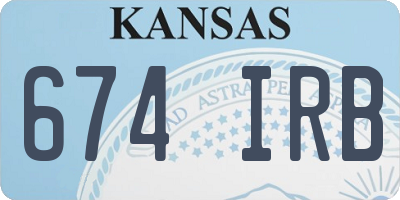 KS license plate 674IRB