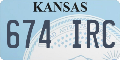 KS license plate 674IRC