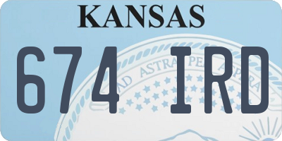 KS license plate 674IRD