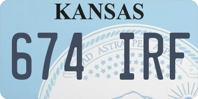 KS license plate 674IRF