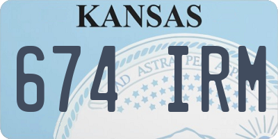 KS license plate 674IRM