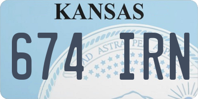 KS license plate 674IRN