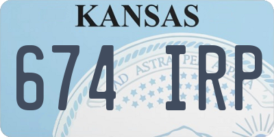 KS license plate 674IRP