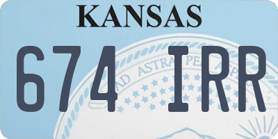 KS license plate 674IRR