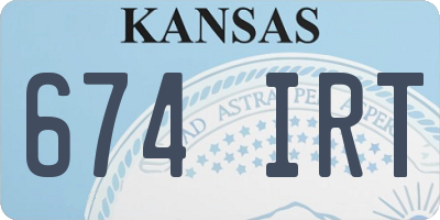 KS license plate 674IRT