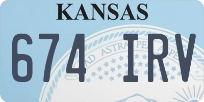 KS license plate 674IRV
