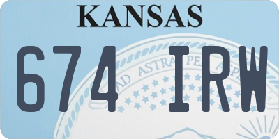 KS license plate 674IRW