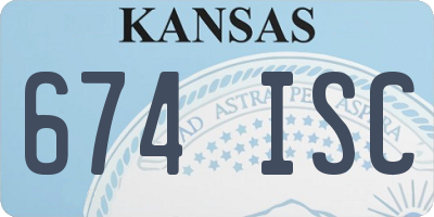 KS license plate 674ISC