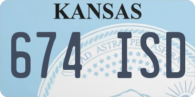 KS license plate 674ISD