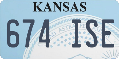 KS license plate 674ISE