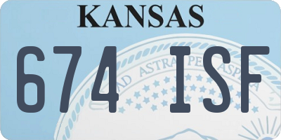 KS license plate 674ISF