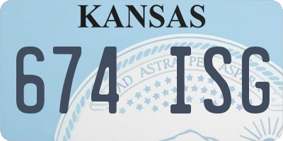 KS license plate 674ISG