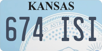 KS license plate 674ISI