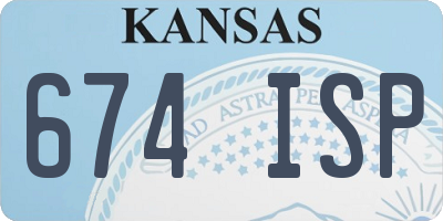 KS license plate 674ISP