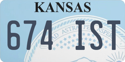 KS license plate 674IST