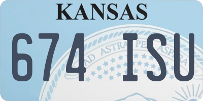 KS license plate 674ISU
