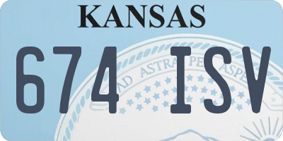 KS license plate 674ISV