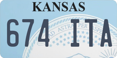 KS license plate 674ITA