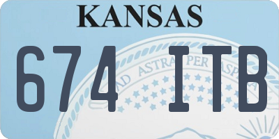 KS license plate 674ITB