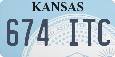KS license plate 674ITC