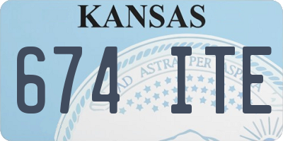 KS license plate 674ITE